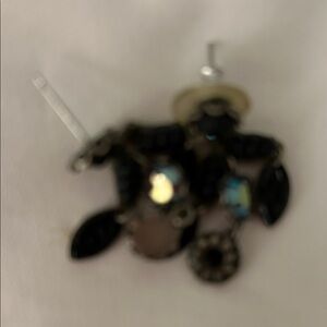 Elegant Black and Silver Earrings